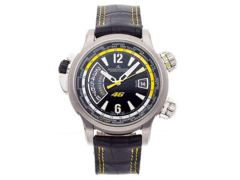 AUTOMATIC MEN'S WATCH TITANIUM/LEATHER EXTREME WORLD ALARM VALENTINO ROSSI  JAEGER -LECOULTRE 150.T.42 Q177T47V